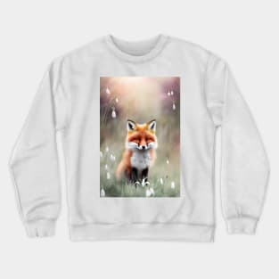 Fox With Snowdrops Crewneck Sweatshirt